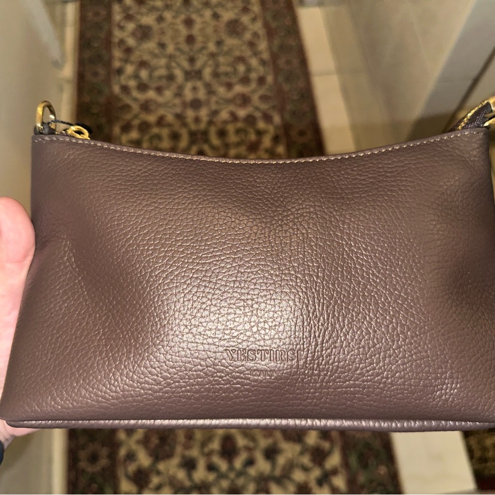 Dark Brown Leather Crossbody Bag - Picture 6 of 6